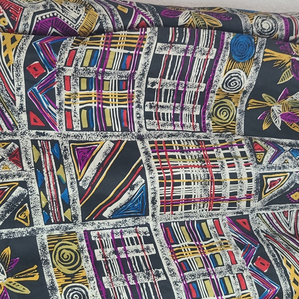 Retro August Silk abstract silk windbreaker jacket medium - Picture 11 of 12